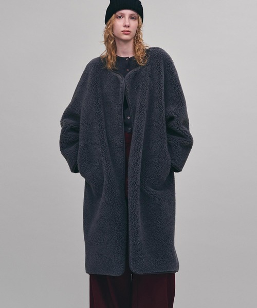 ロングボアコート（ノーカラーコート）｜AKTE（アクテ）のファッション