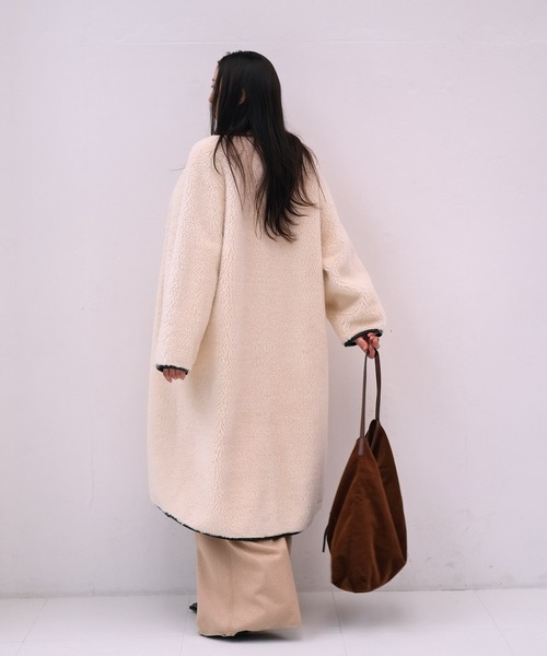 セール】ロングボアコート（ノーカラーコート）｜AKTE（アクテ）の