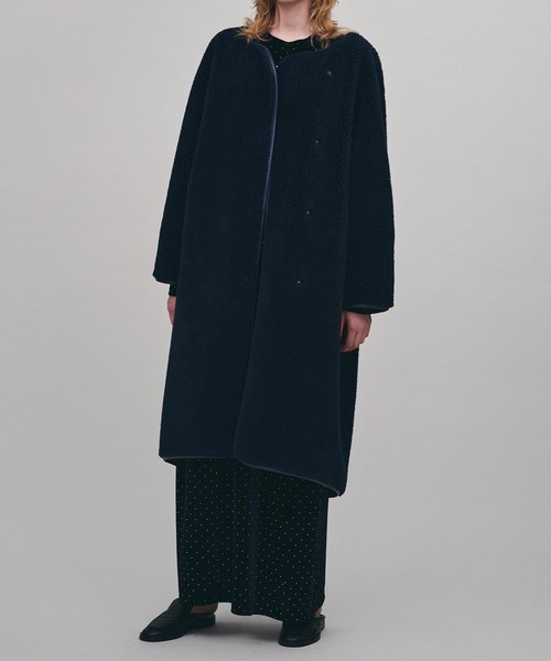 ロングボアコート（ノーカラーコート）｜AKTE（アクテ）のファッション