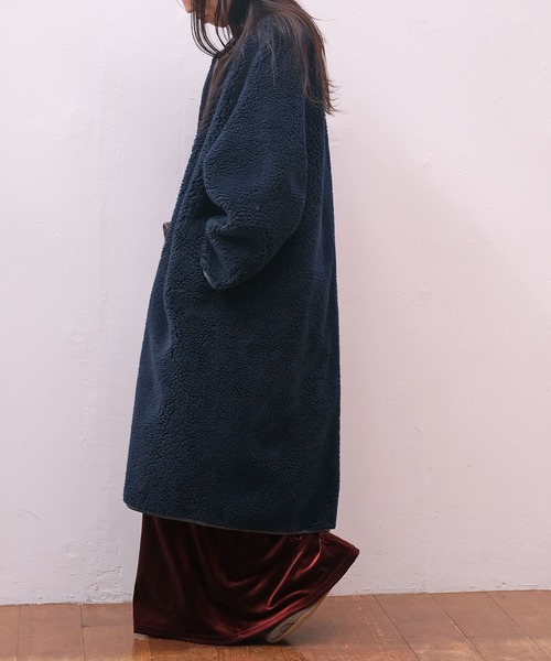 ロングボアコート（ノーカラーコート）｜AKTE（アクテ）のファッション