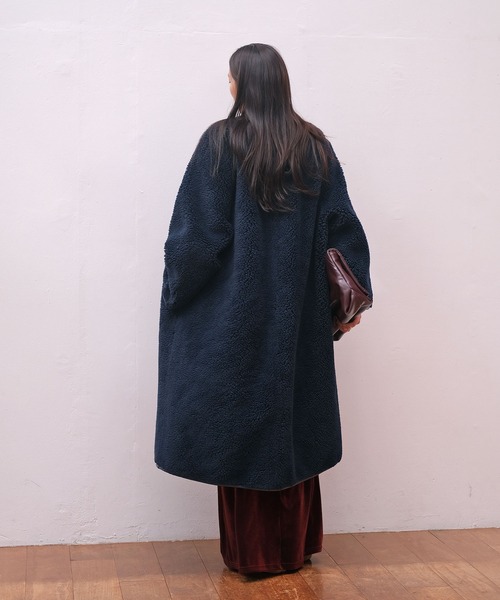 ロングボアコート（ノーカラーコート）｜AKTE（アクテ）のファッション