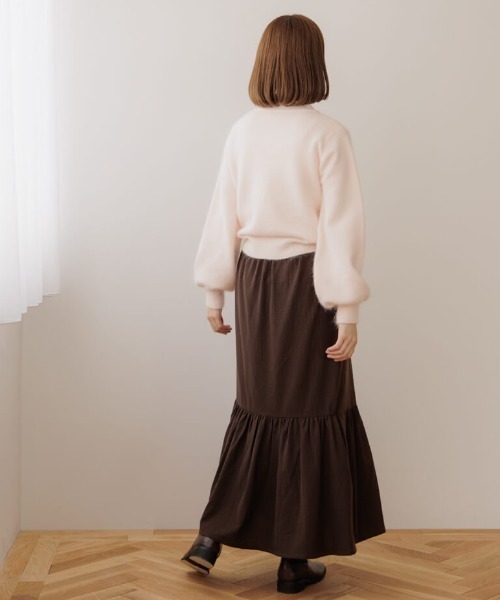 flower（フラワー）の「カームティアードスカート（スカート・レディース・ブラウン/ブラック・FREE）」の16枚目の写真