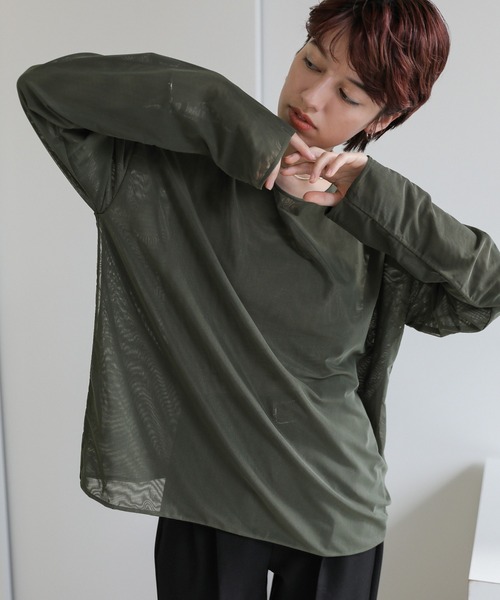 select MOCA(セレクトモカ)の「リバーシブルシアートップス(Tシャツ/カットソー・レディース・アイボリー/ブラック/ブルーグレー・FREE)」の15枚目の写真