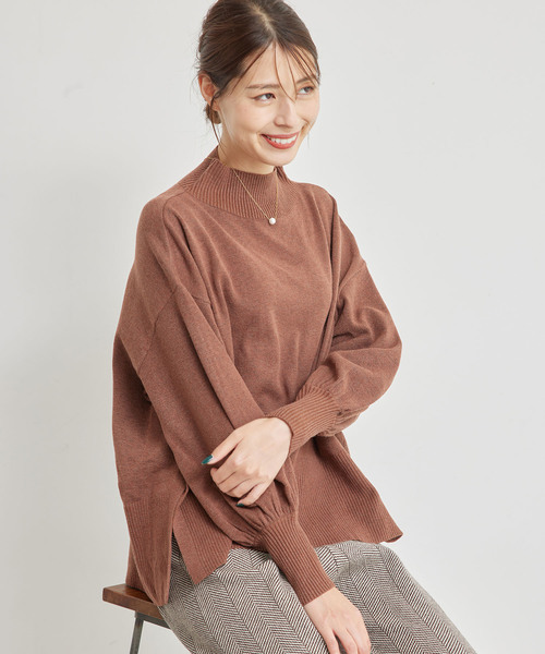 Jayro(ジャイロ)の「衿編み続きHN BIGプルオーバー(ニット/セーター・レディース・ホワイト/レッド/ダークグリーン/ダークブラウン/ブラック・M)」の3枚目の写真