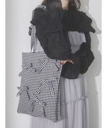 merry jenny | ribbonギンガムトートBag(トートバッグ)