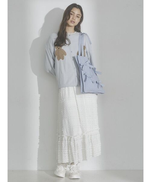 merry jenny（メリージェニー）の「ribbonギンガムトートBag（トートバッグ・レディース・ブラック/ベージュ/ブルー・FREE）」の13枚目の写真