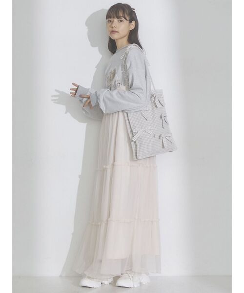 merry jenny（メリージェニー）の「ribbonギンガムトートBag（トートバッグ・レディース・ブラック/ベージュ/ブルー・FREE）」の17枚目の写真