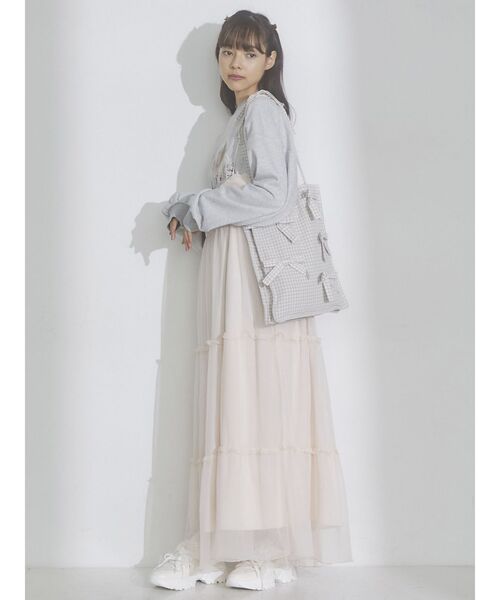 merry jenny（メリージェニー）の「ribbonギンガムトートBag（トートバッグ・レディース・ブラック/ベージュ/ブルー・FREE）」の18枚目の写真