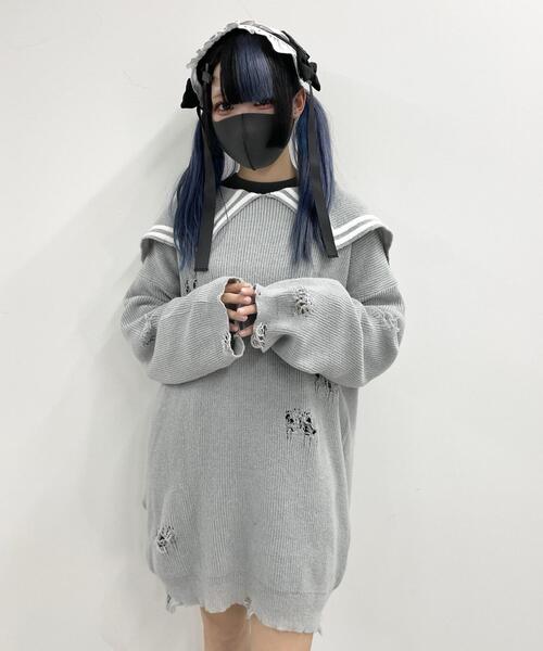 Whinny（ホワイニー）の「Whinny/ぼろりんちょマリン（ニット