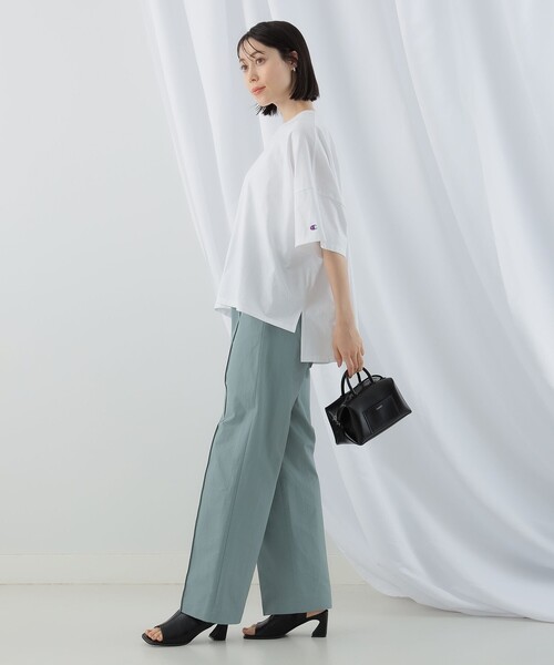 Ray BEAMS（レイビームス）の「Champion × Ray BEAMS / 別注 ショート スリーブ Tシャツ（Tシャツ/カットソー・レディース・ホワイト/ブラック/サックスブルー/クリーム・MEDIUM）」の12枚目の写真