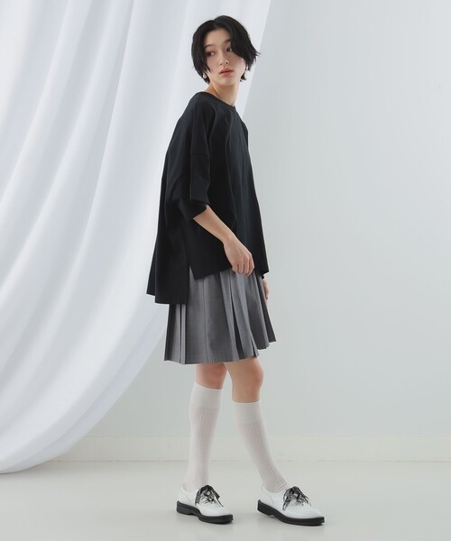 Ray BEAMS（レイビームス）の「Champion × Ray BEAMS / 別注 ショート スリーブ Tシャツ（Tシャツ/カットソー・レディース・ホワイト/ブラック/サックスブルー/クリーム・MEDIUM）」の22枚目の写真