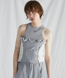 PRANK PROJECT Ruffle Sweatshirt Bustier