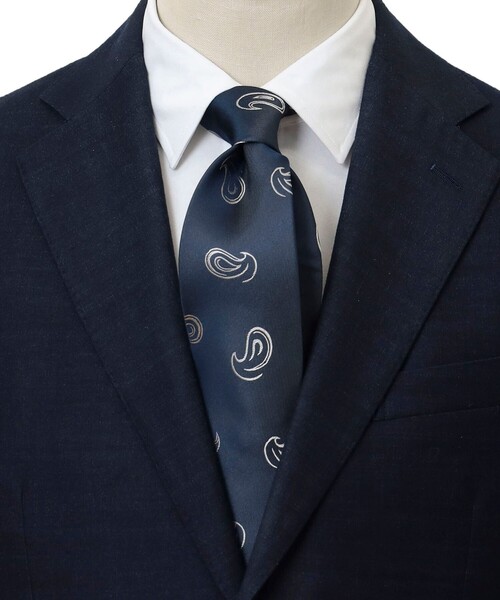 B:MING by BEAMS（ビーミングバイビームス）の「B:MING by BEAMS / シルク ペイズリー ネクタイ 24SS（ネクタイ・メンズ・チャコールグレー/ワイン/ブルー/グレー系その他/インディゴブルー・ONE SIZE）」の3枚目の写真