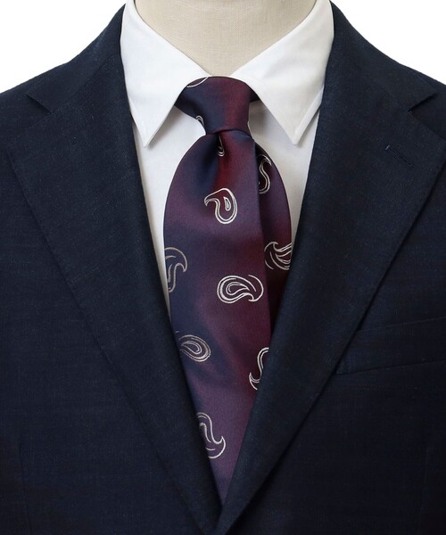 B:MING by BEAMS（ビーミングバイビームス）の「B:MING by BEAMS / シルク ペイズリー ネクタイ 24SS（ネクタイ・メンズ・チャコールグレー/ワイン/ブルー/グレー系その他/インディゴブルー・ONE SIZE）」の5枚目の写真