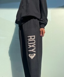 JIVY PANTS/ロキシーサイドブランドロゴプリントリラックススウェットパンツ