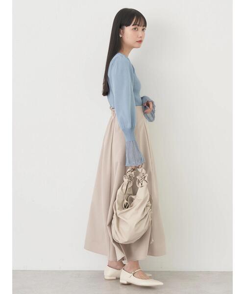 earth music&ecology（アースミュージックアンドエコロジー）の「すきな丈フレアスカート（スカート・レディース・ベージュ/ミント/ネイビー/ピンク・S/M/L）」の16枚目の写真