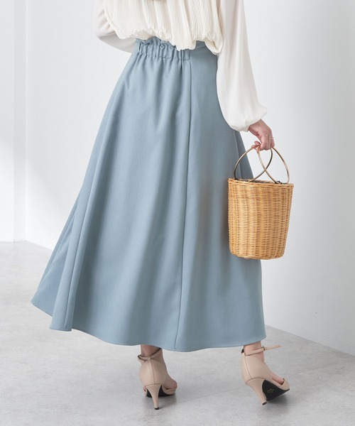 earth music&ecology（アースミュージックアンドエコロジー）の「すきな丈フレアスカート（スカート・レディース・ベージュ/ミント/ネイビー/ピンク・S/M/L）」の5枚目の写真