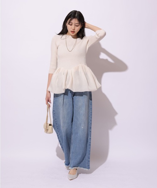 Mystrada（マイストラーダ）の「アシメペプラムニット（ニット