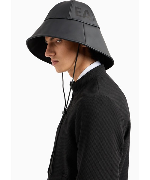 EMPORIO ARMANI（エンポリオアルマーニ）の「【エンポリオ アルマーニ】クロシュハット コーティングナイロン EAプリント（ハット・メンズ・ブラック・L/XL/S/M）」の5枚目の写真