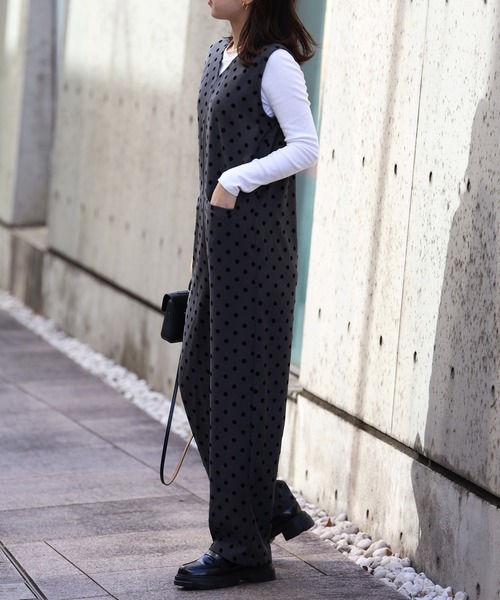 フロッキードットオールインワン（つなぎ/オールインワン）｜Bonjour