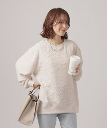 ◆ぽこぽこルーズジャカードトップス