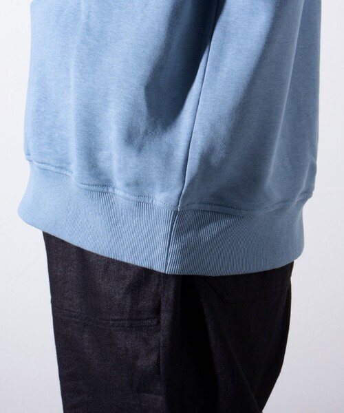 GLOSTER（グロスター）の「【GLOSTER/グロスター】フレンチブルドッグ刺繍 ハーフジップ スウェットポロ（ポロシャツ・メンズ・グレイッシュブルー/ライトグレー/ネイビー・M/L/S）」の12枚目の写真