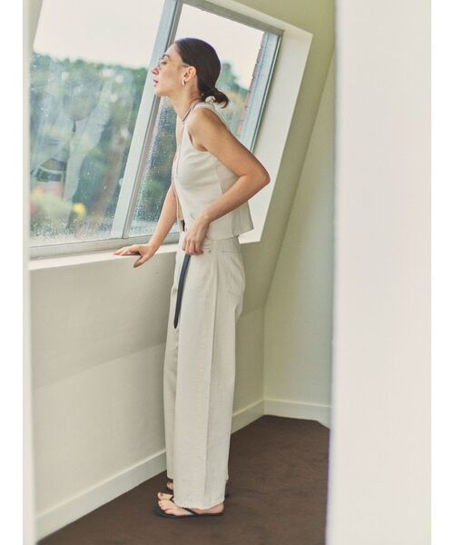 Ungrid（アングリッド）の「チュールコンビノースリデザイントップス（タンクトップ・レディース・アイボリー/ネイビー・FREE）」の5枚目の写真