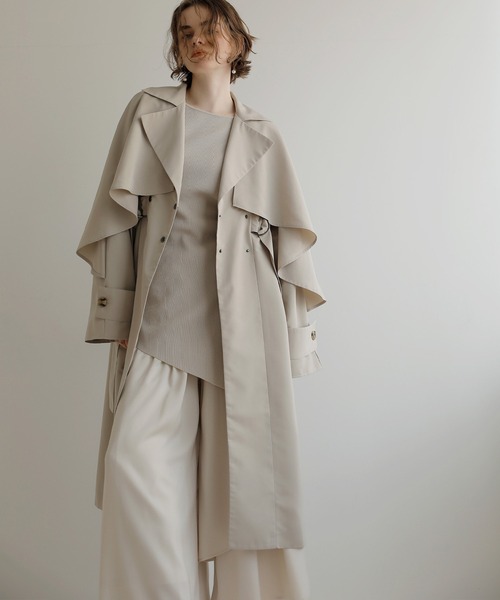 MIELI INVARIANT(ミエリインヴァリアント)の「Button Asymmetry Knit Tunic(ニット/セーター・レディース・ブラック/ベージュ系その他・FREE)」の20枚目の写真