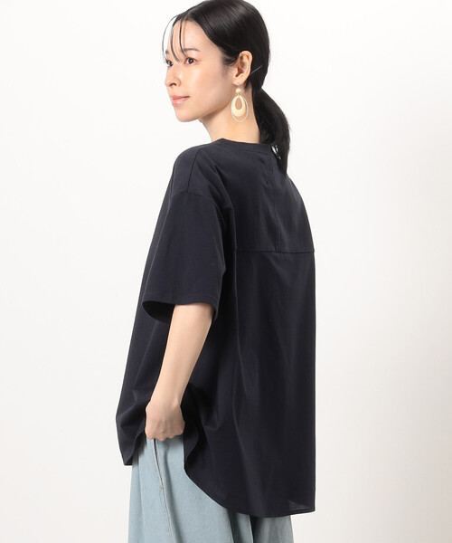 ONIGIRI(オニギリ)の「バックフレアTシャツ(Tシャツ/カットソー・レディース・チャコール/グリーン/ホワイト/イエロー/ネイビー・FREE)」の13枚目の写真