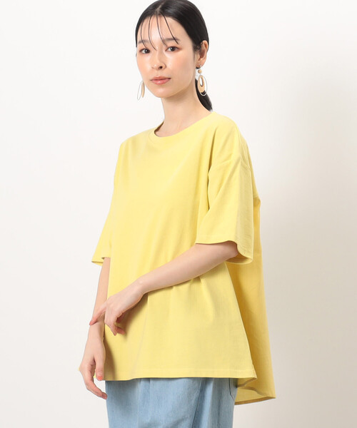 ONIGIRI(オニギリ)の「バックフレアTシャツ(Tシャツ/カットソー・レディース・チャコール/グリーン/ホワイト/イエロー/ネイビー・FREE)」の20枚目の写真