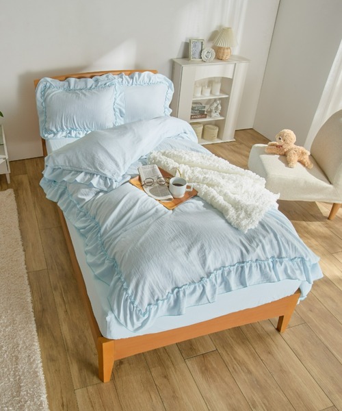 iellio（イエリオ）の「フリル パイピング ボックスシーツ 寝具