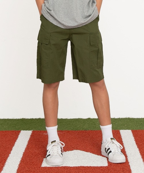 GLAZOS(グラソス)の「【セットアップ対応】タイプライター・カーゴハーフパンツ(その他パンツ・キッズ・ベージュ/ネイビー/カーキ・140cm/150cm/160cm/170cm)」の2枚目の写真