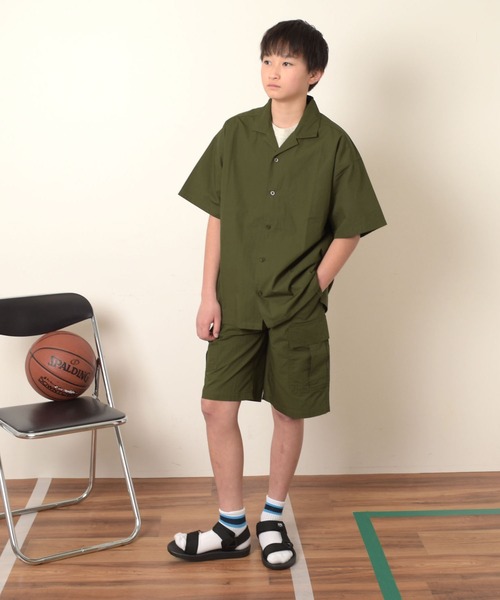GLAZOS(グラソス)の「【セットアップ対応】タイプライター・カーゴハーフパンツ(その他パンツ・キッズ・ベージュ/ネイビー/カーキ・140cm/150cm/160cm/170cm)」の4枚目の写真