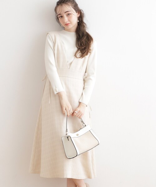 couture brooch（クチュールブローチ）の「◆【セットアップ可能】オトナなレースアップジャンスカ（ワンピース・レディース・ブラウン系その他/アイボリー系3・38/42）」の22枚目の写真