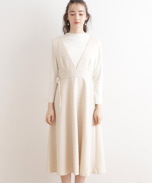 couture brooch（クチュールブローチ）の「◆【セットアップ可能】オトナなレースアップジャンスカ（ワンピース・レディース・ブラウン系その他/アイボリー系3・38/42）」の11枚目の写真