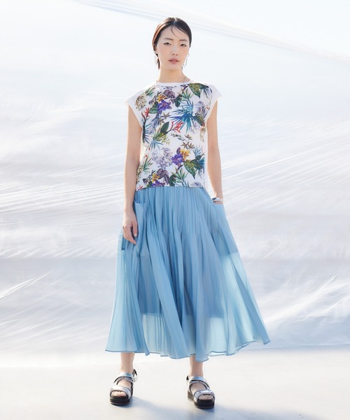 Dignite collier（ディニテコリエ）の「Dignite collier  ポケット付きスカート（スカート・レディース・ブルー/チャコールグレー/ブラック・FREE）」の7枚目の写真