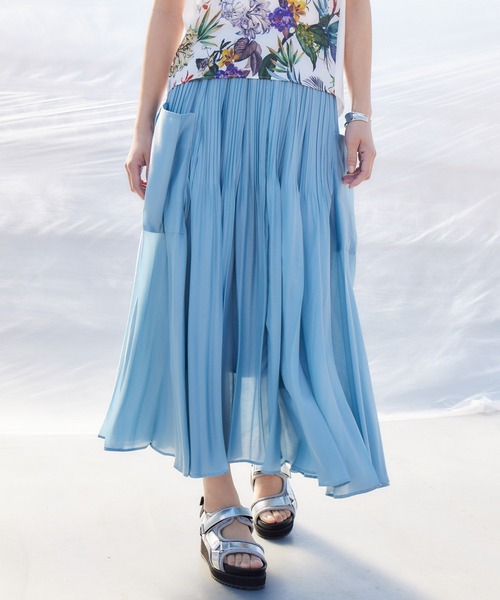 Dignite collier（ディニテコリエ）の「Dignite collier  ポケット付きスカート（スカート・レディース・ブルー/チャコールグレー/ブラック・FREE）」の10枚目の写真