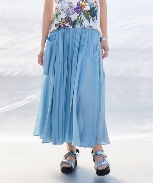 Dignite collier（ディニテコリエ）の「Dignite collier  ポケット付きスカート（スカート・レディース・ブルー/チャコールグレー/ブラック・FREE）」の11枚目の写真