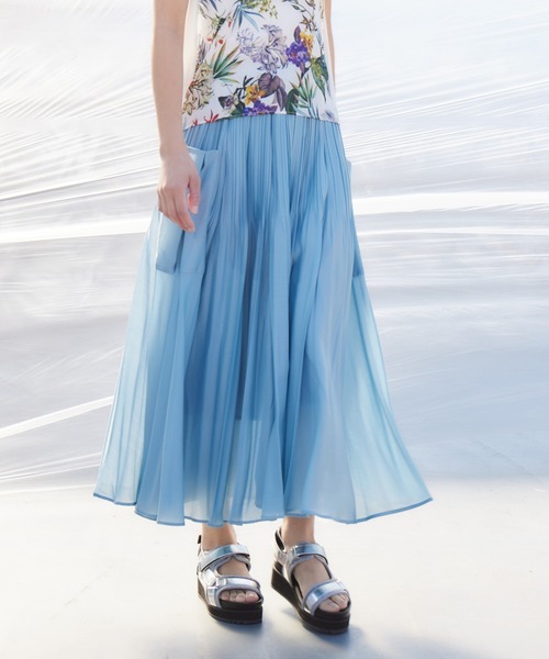 Dignite collier（ディニテコリエ）の「Dignite collier  ポケット付きスカート（スカート・レディース・ブルー/チャコールグレー/ブラック・FREE）」の15枚目の写真