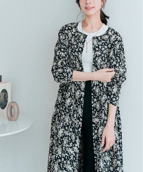 kirakiraShop(キラキラショップ)の「3way 花柄 シフォン ワンピース(ワンピース・レディース・ブラック/アイボリー/ベージュ系・M/L)」の7枚目の写真