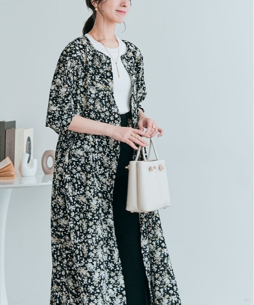 kirakiraShop(キラキラショップ)の「3way 花柄 シフォン ワンピース(ワンピース・レディース・ブラック/アイボリー/ベージュ系・M/L)」の4枚目の写真