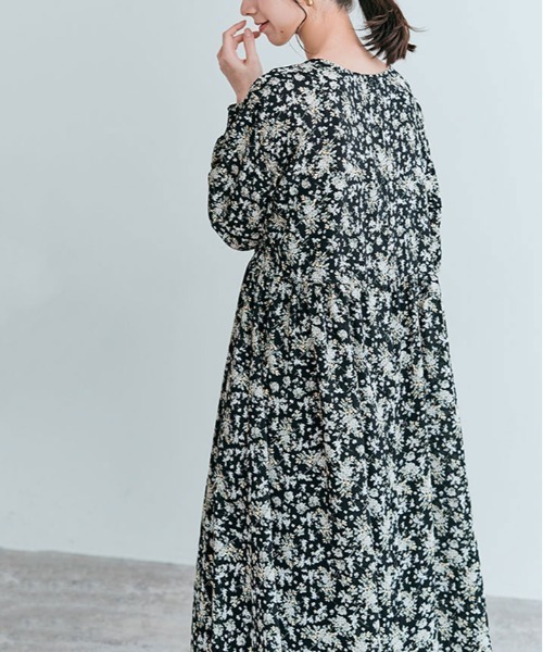 kirakiraShop(キラキラショップ)の「3way 花柄 シフォン ワンピース(ワンピース・レディース・ブラック/アイボリー/ベージュ系・M/L)」の11枚目の写真