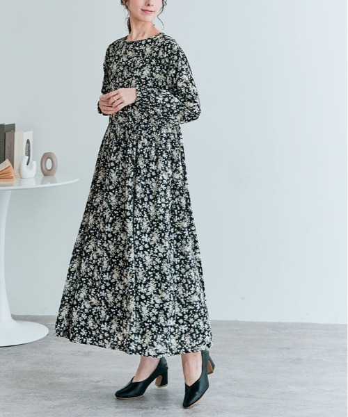 kirakiraShop(キラキラショップ)の「3way 花柄 シフォン ワンピース(ワンピース・レディース・ブラック/アイボリー/ベージュ系・M/L)」の13枚目の写真