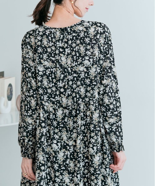 kirakiraShop(キラキラショップ)の「3way 花柄 シフォン ワンピース(ワンピース・レディース・ブラック/アイボリー/ベージュ系・M/L)」の15枚目の写真