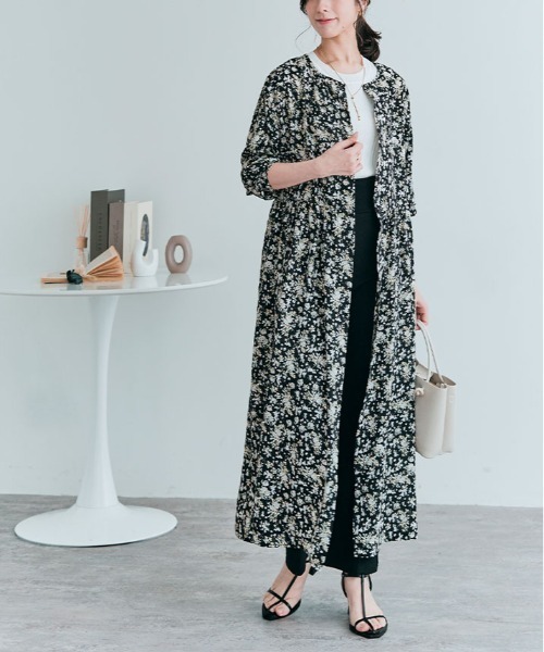 kirakiraShop(キラキラショップ)の「3way 花柄 シフォン ワンピース(ワンピース・レディース・ブラック/アイボリー/ベージュ系・M/L)」の8枚目の写真