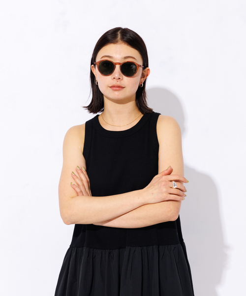 Rouge vif（ルージュヴィフ）の「【一部店舗限定】ウエストギャザー切替 アメスリ マキシワンピース（ワンピース・レディース・ブルー/ブラック・フリー）」の17枚目の写真