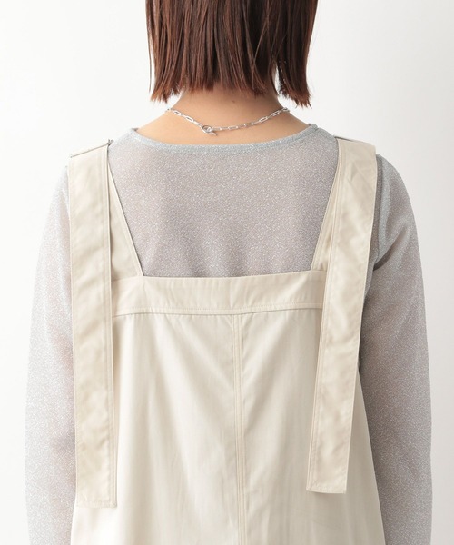 RAGEBLUE（レイジブルー）の「サイドライン/トラックシャーリングジャンスカ（ジャンパースカート・レディース・ホワイト/ライトブルー/ブラック・FREE）」の21枚目の写真