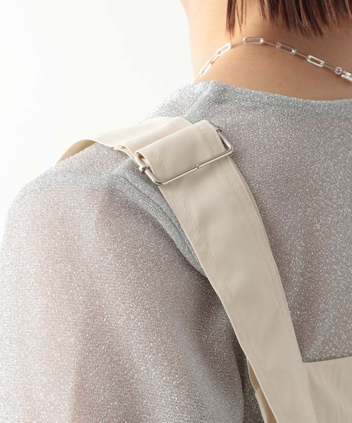 RAGEBLUE（レイジブルー）の「サイドライン/トラックシャーリングジャンスカ（ジャンパースカート・レディース・ホワイト/ライトブルー/ブラック・FREE）」の10枚目の写真