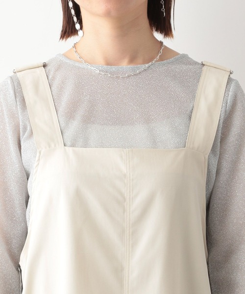 RAGEBLUE（レイジブルー）の「サイドライン/トラックシャーリングジャンスカ（ジャンパースカート・レディース・ホワイト/ライトブルー/ブラック・FREE）」の11枚目の写真