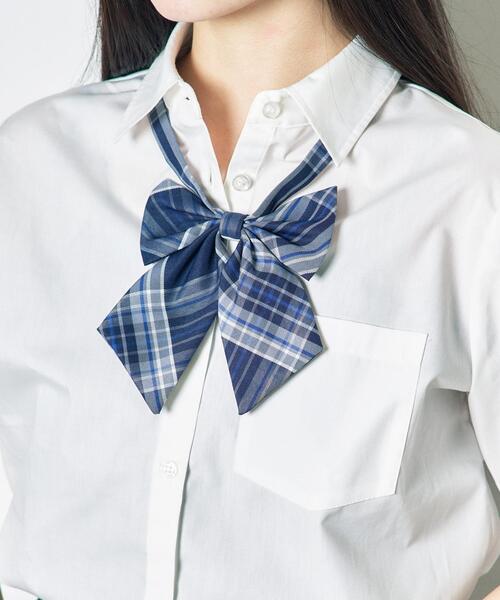 WEGO（ウィゴー）の「WEGO/チェックスクールリボン（ネクタイ・レディース・ブルー系その他3/ブラック系その他2/ホワイト系その他2/レッド系その他3/グレー系その他2/ブルー系その他2/その他1/レッド系その他2/ブラック系その他3・FREE）」の6枚目の写真